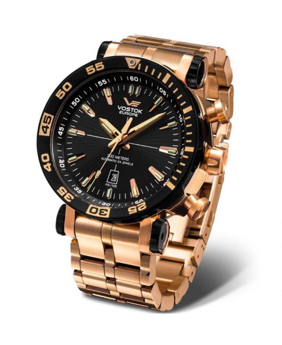 Men Sports Diver Luxury Automatic Analog Watch VOSTOK EUROPE NH35A-575E282BR Golden Dial 50mm