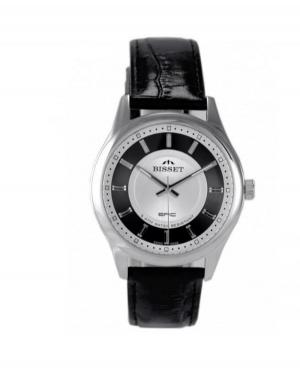 Men Classic Swiss Quartz analogue-digital Watch BISSET BSCC41SISB05B1 Silver Dial 40mm