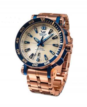 Men Sports Diver Luxury Automatic Analog Watch VOSTOK EUROPE NH35A-575E651B Ivory Dial 48mm