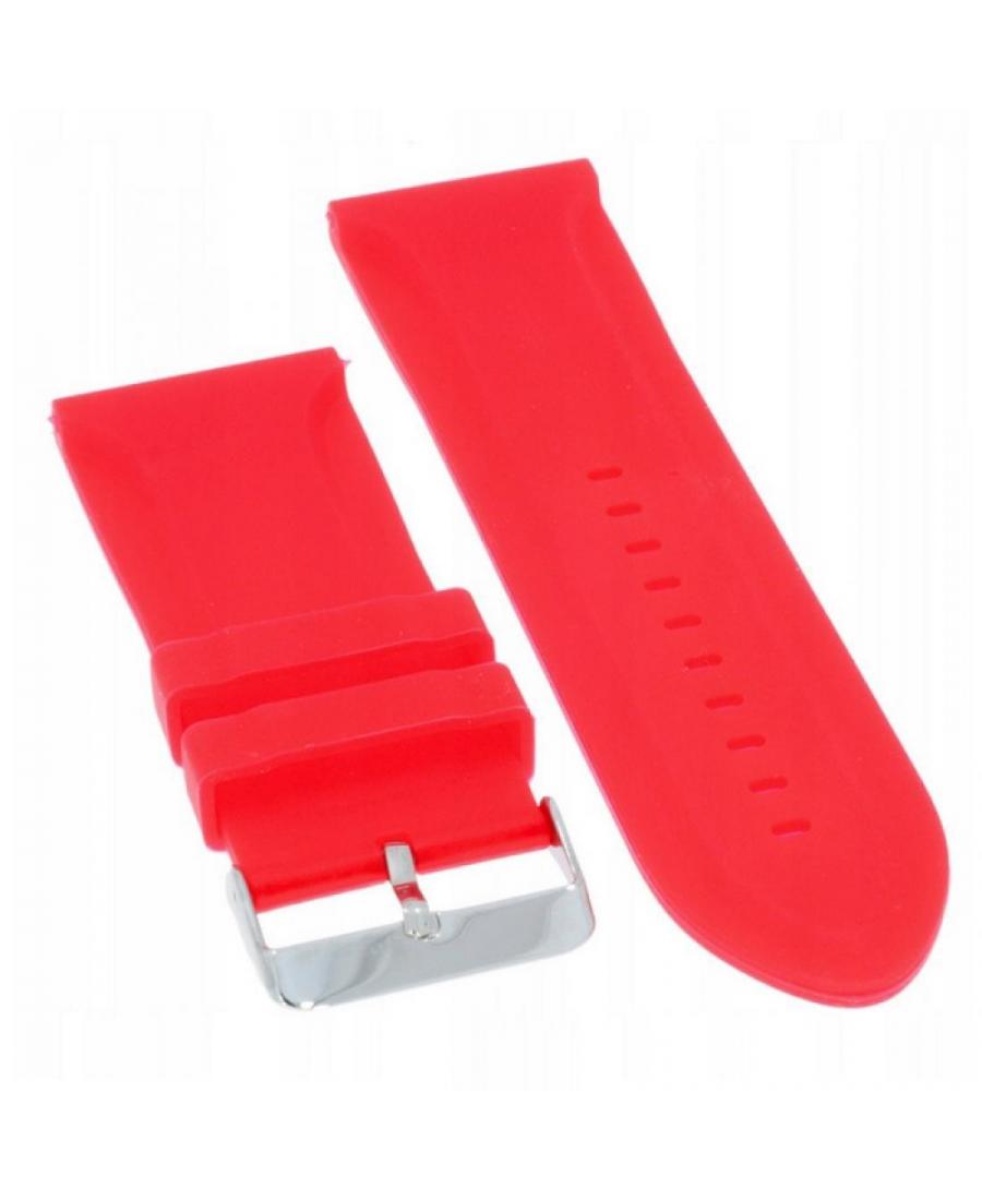 Watch Strap Diloy SBR11.24.6 Silicone Silikon Czerwony 24 mm