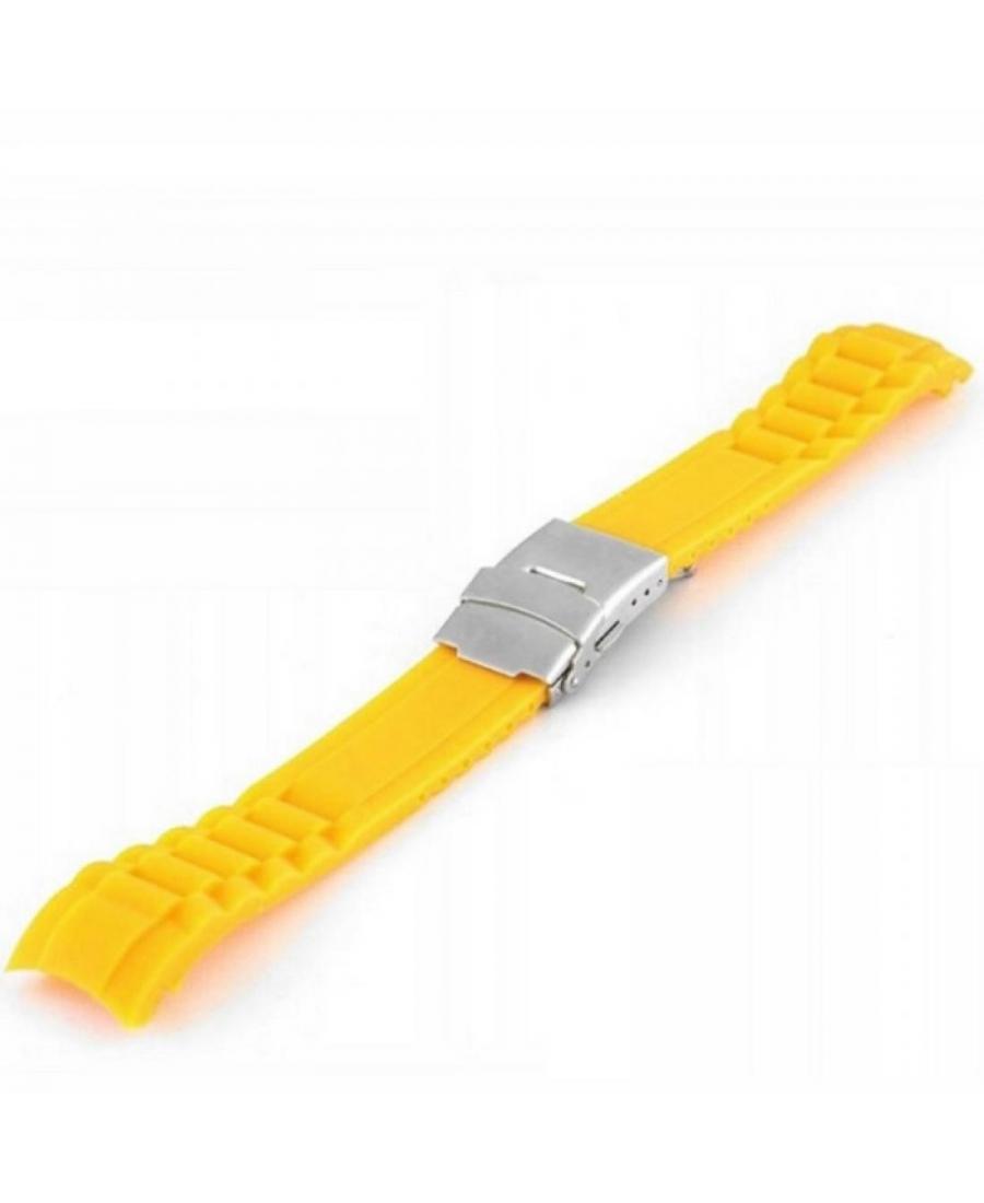 Watch Strap Diloy SBR23.22.10 Silicone Silikon Żółty 22 mm