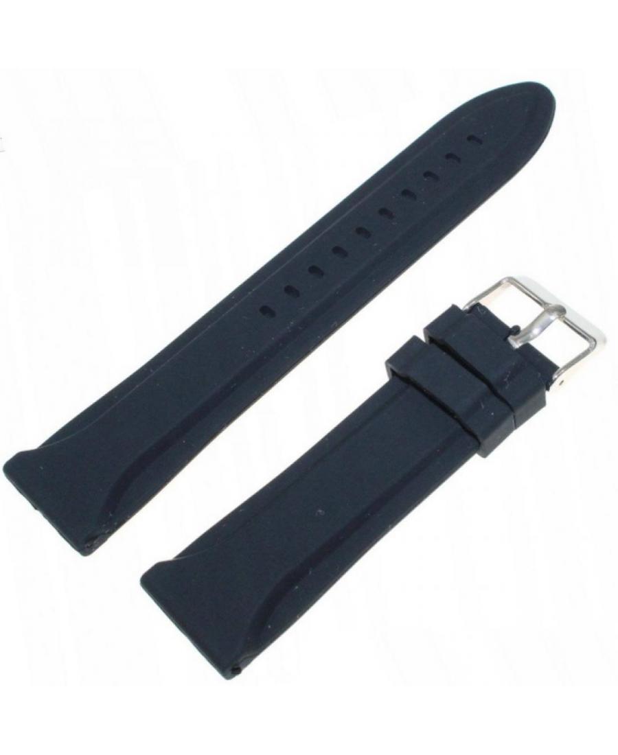 Watch Strap Diloy SBR11.01.20 Silicone czarny Silikon Czarny 20 mm