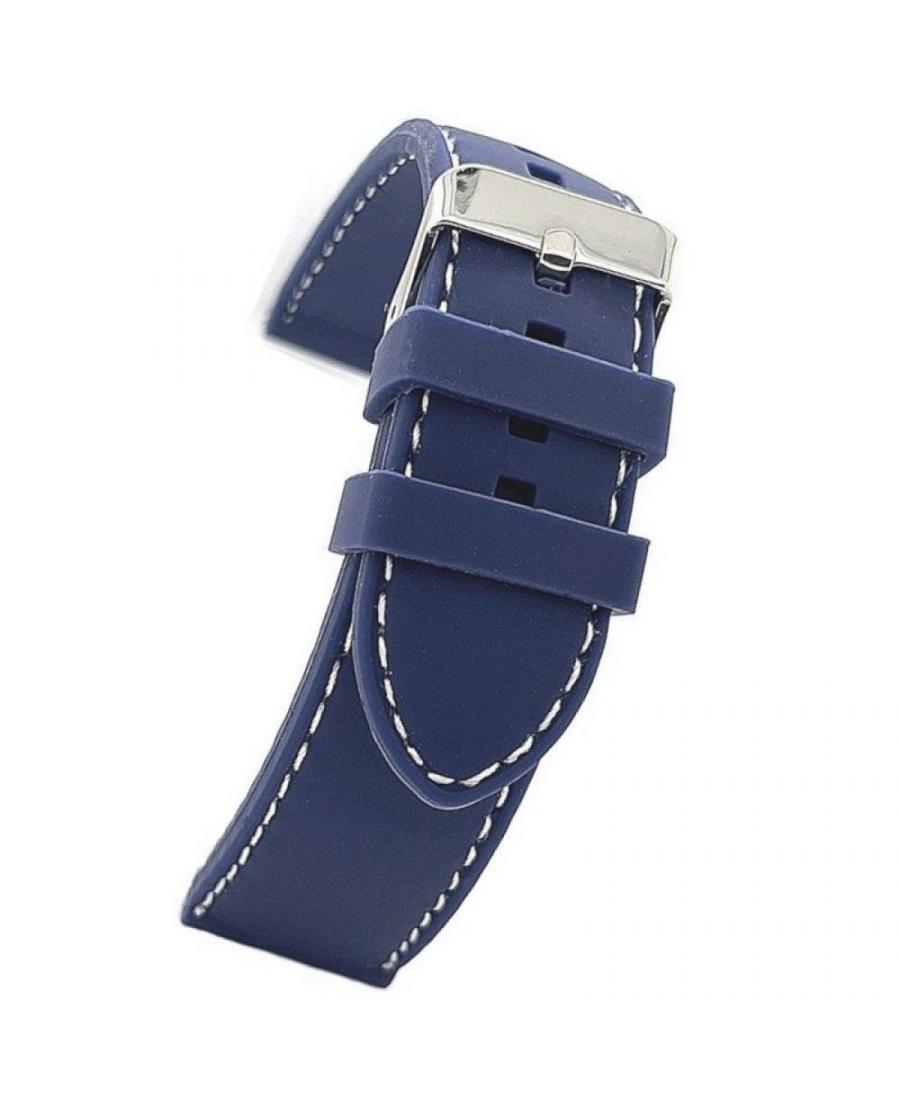 Watch Strap Diloy SBR10.05.22 Silicone Blue 22 mm