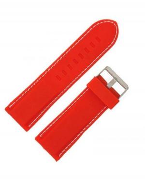 Watch Strap Diloy SBR10.06.24 Silicone Red 24 mm image 1