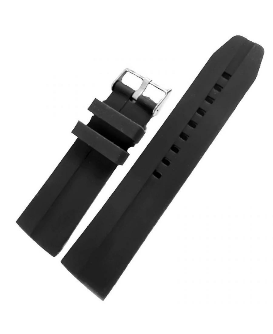 Watch Strap Diloy SBR03L.24.1 Silicone czarny Silikon Czarny 24 mm