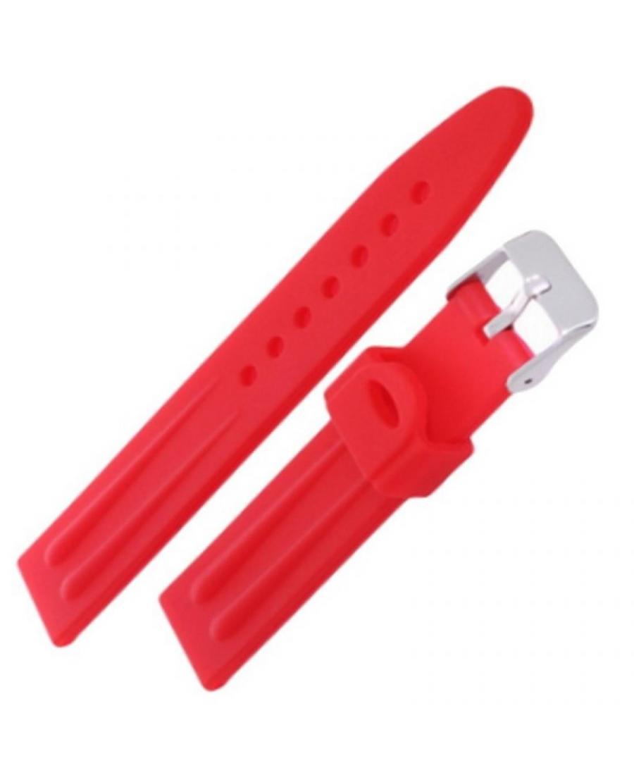 Watch Strap Diloy SBR01.30.6 Silicone Red 30 mm