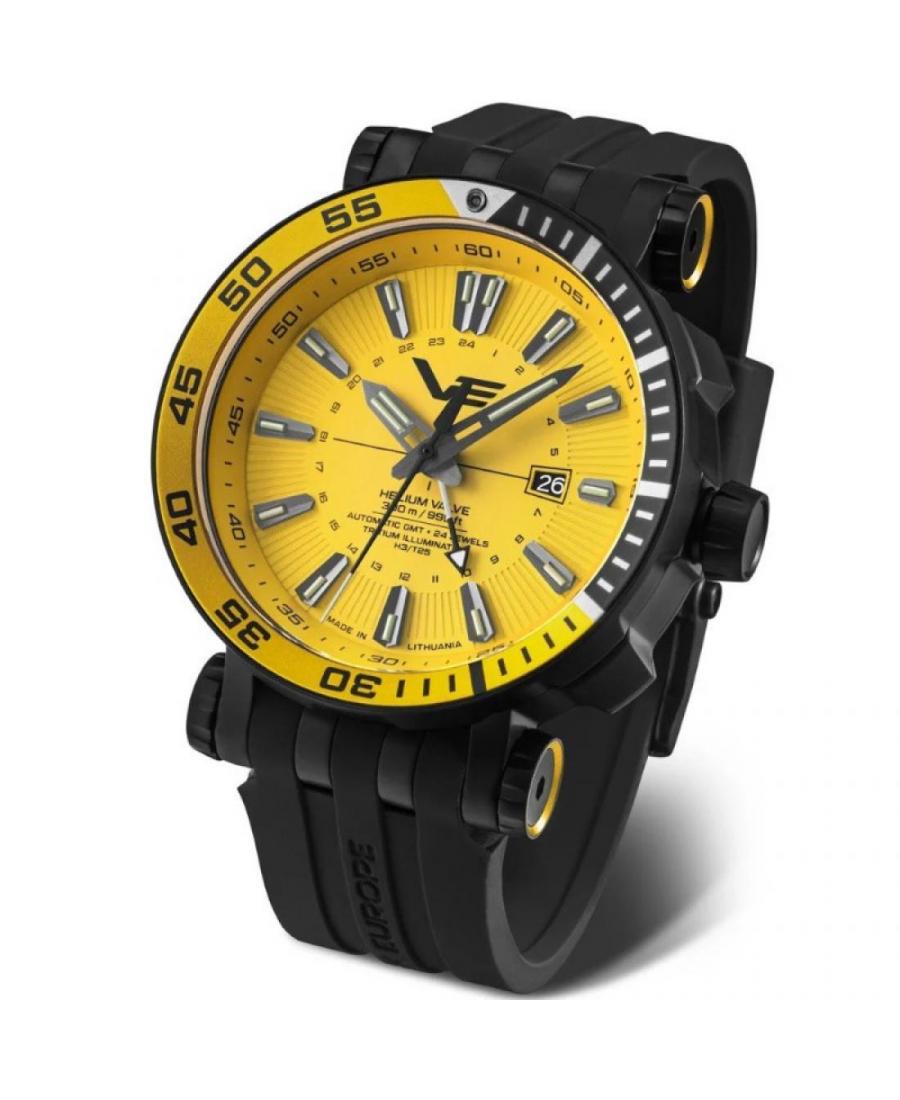 Men Sports Diver Luxury Automatic Analog Watch VOSTOK EUROPE NH34-575C719 Yellow Dial 48mm