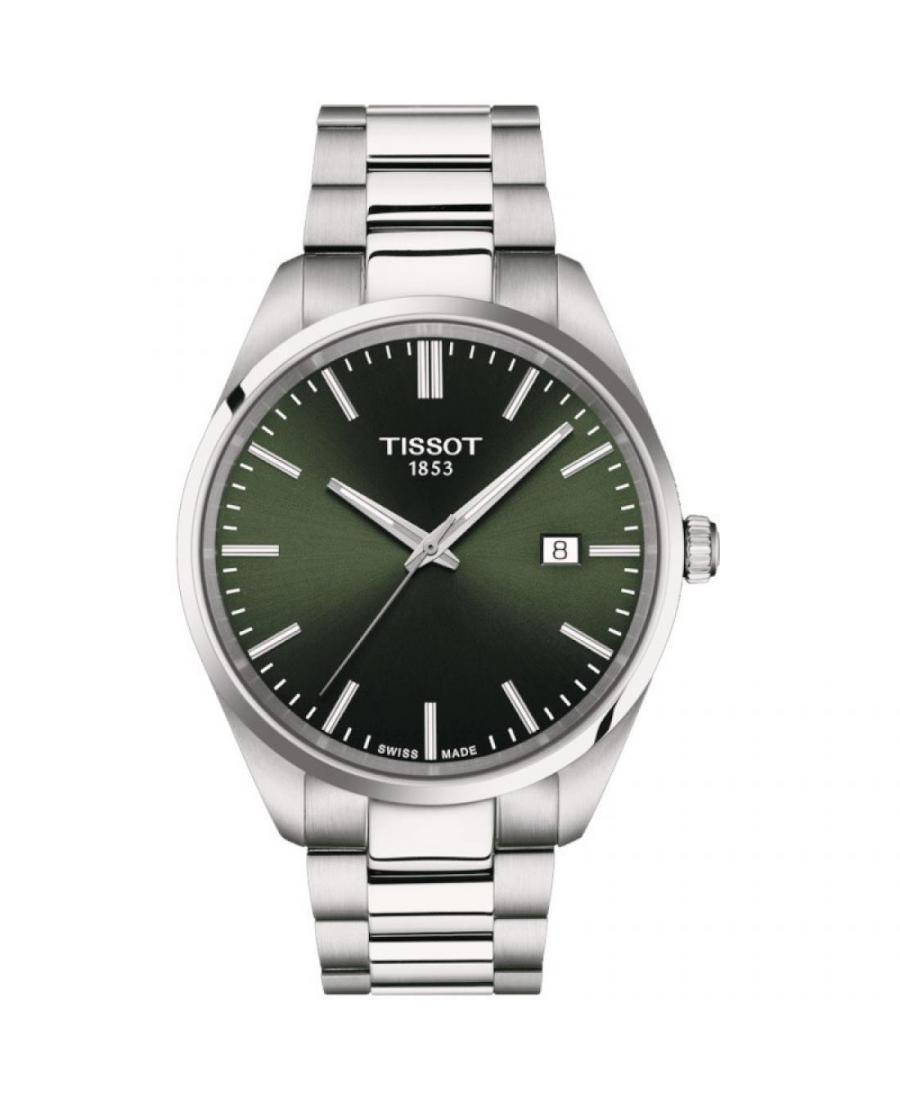 Mężczyźni klasyczny Szwajcar kwarcowy analogowe Zegarek TISSOT T150.410.11.091.00 Zielony Dial 40mm