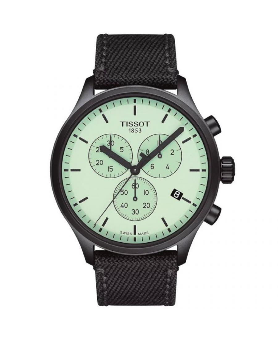 Men Classic Swiss Quartz Analog Watch Chronograph TISSOT T116.617.37.091.00 Green Dial 45mm