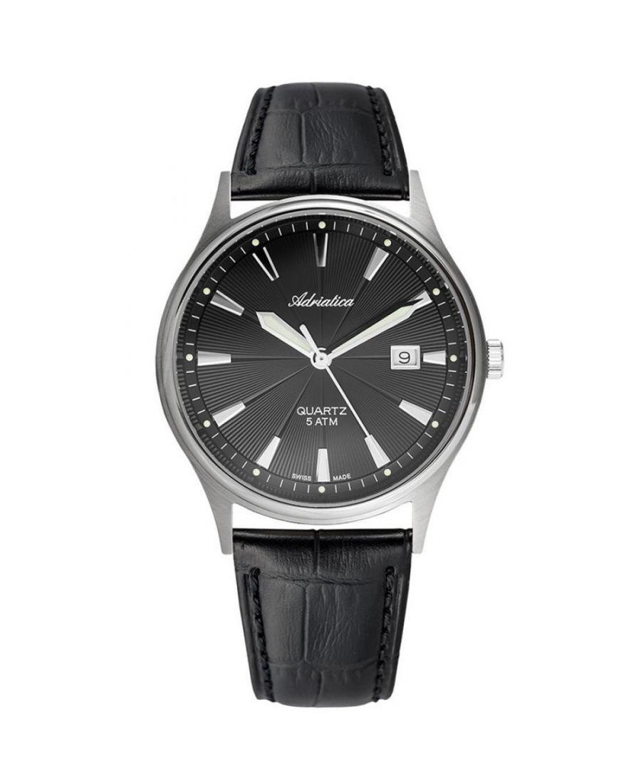 Mężczyźni Szwajcar kwarcowy analogowe Zegarek ADRIATICA A1171.4214Q Czarny Dial 40mm