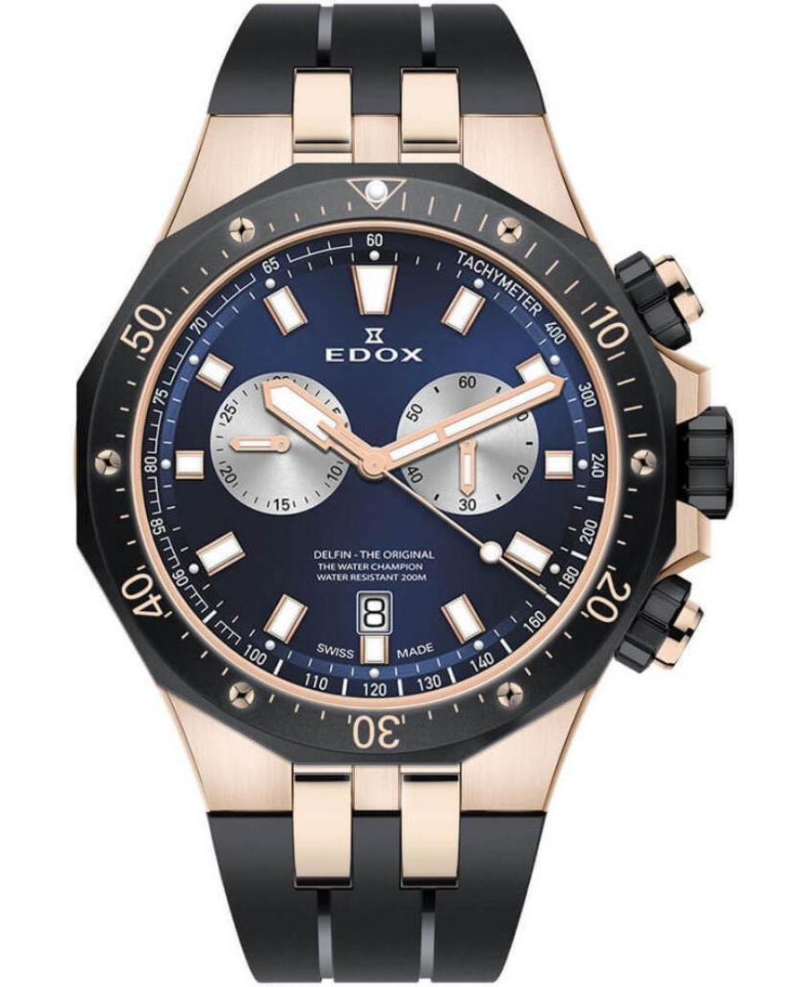 Men Luxury Quartz Analog Watch EDOX 10109 357RNCA BUIRA