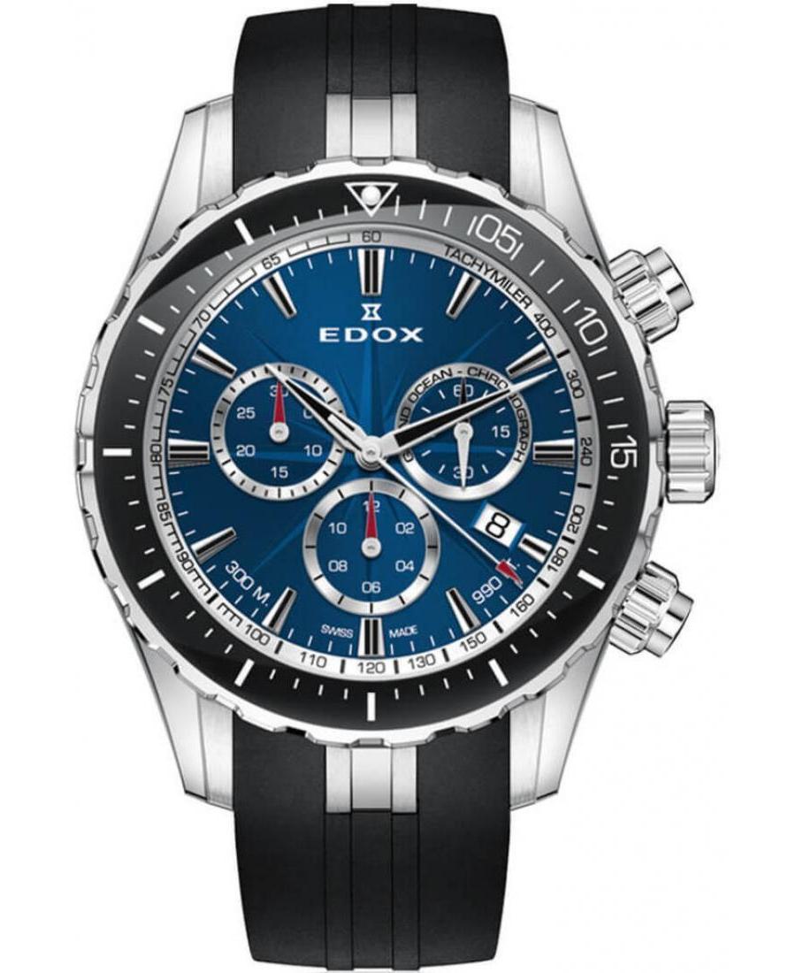 Men Luxury Quartz Analog Watch EDOX 10248 3 BUIN Grand Ocean