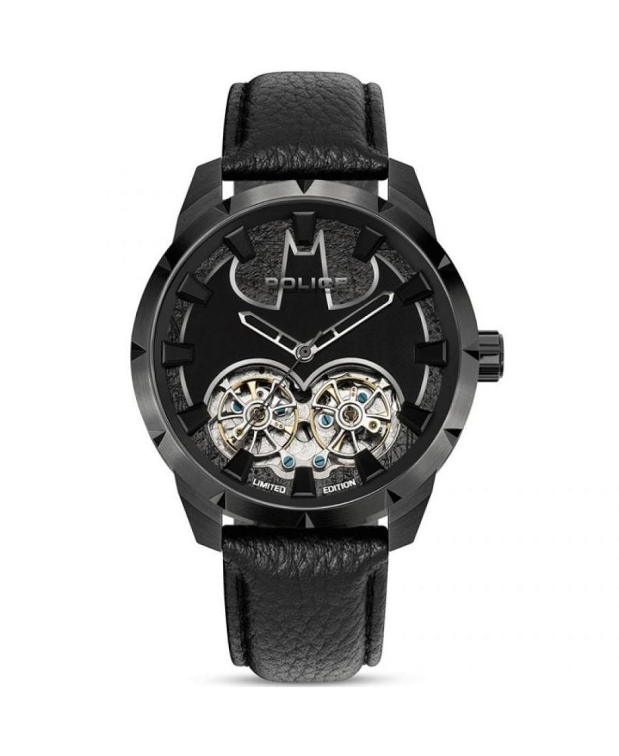 Mężczyźni Moda automatyczny analogowe Zegarek Szkielet POLICE PEWGE0022701 Czarny Dial 45mm