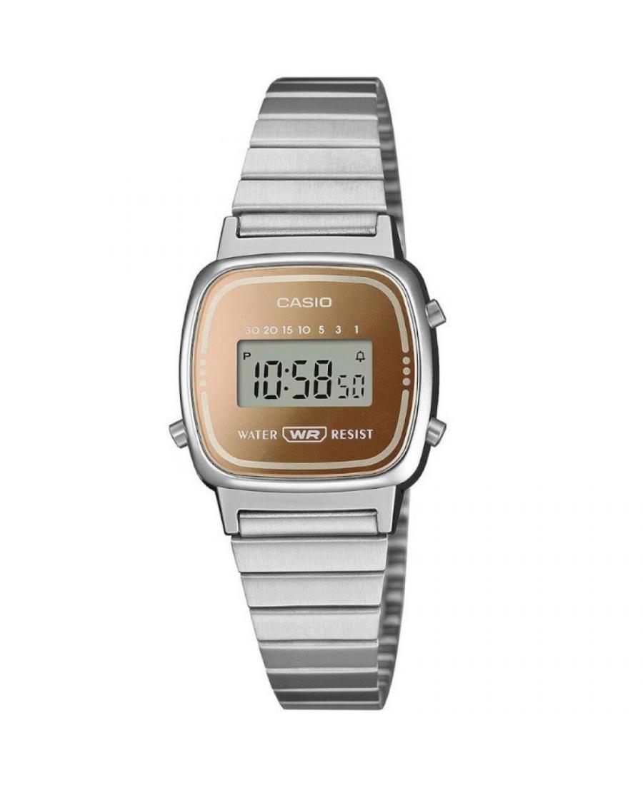 Women Classic Functional Japan Quartz Digital Watch Alarm CASIO LA670WES-4AEF Brown Dial 30mm