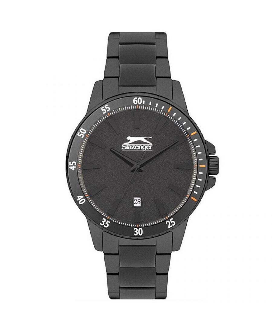 Men Classic Quartz Analog Watch SLAZENGER SL.9.2219.1.02 Black Dial 45mm