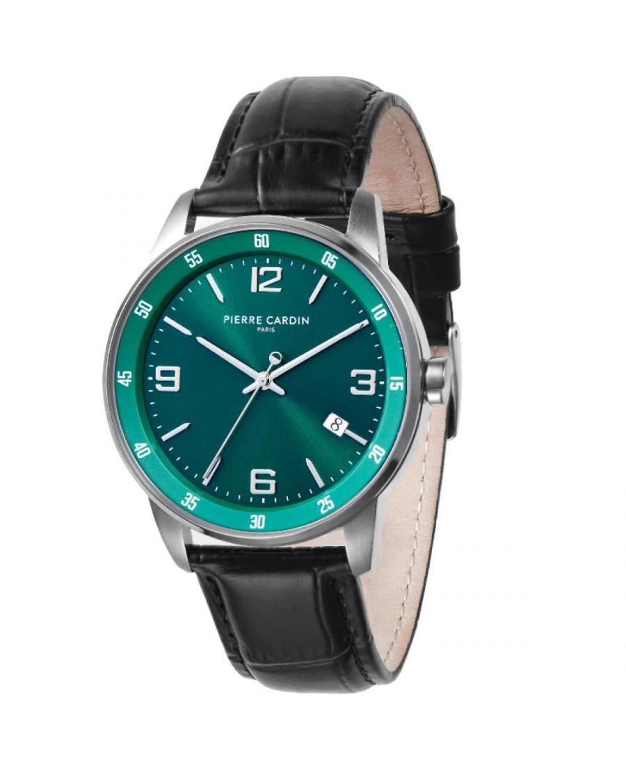 Mężczyźni klasyczny kwarcowy analogowe Zegarek PIERRE CARDIN CMR.0003 Zielony Dial 40mm