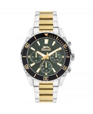 Mężczyźni klasyczny kwarcowy analogowe Zegarek SLAZENGER SL.9.2273.2.05 Zielony Dial 43mm