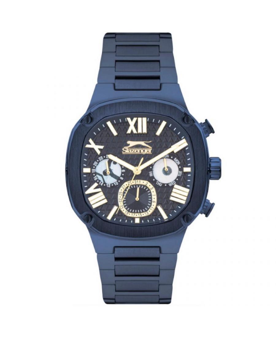 Mężczyźni klasyczny kwarcowy analogowe Zegarek SLAZENGER SL.9.2320.2.04 Niebieska Dial 45mm