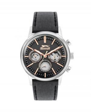 Mężczyźni klasyczny kwarcowy analogowe Zegarek SLAZENGER SL.9.2302.2.03 Czarny Dial 43mm