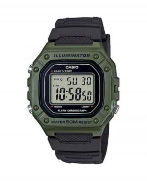 Men Sports Functional Japan Quartz Digital Watch Alarm CASIO W-218H-3AVEF Grey Dial 43mm
