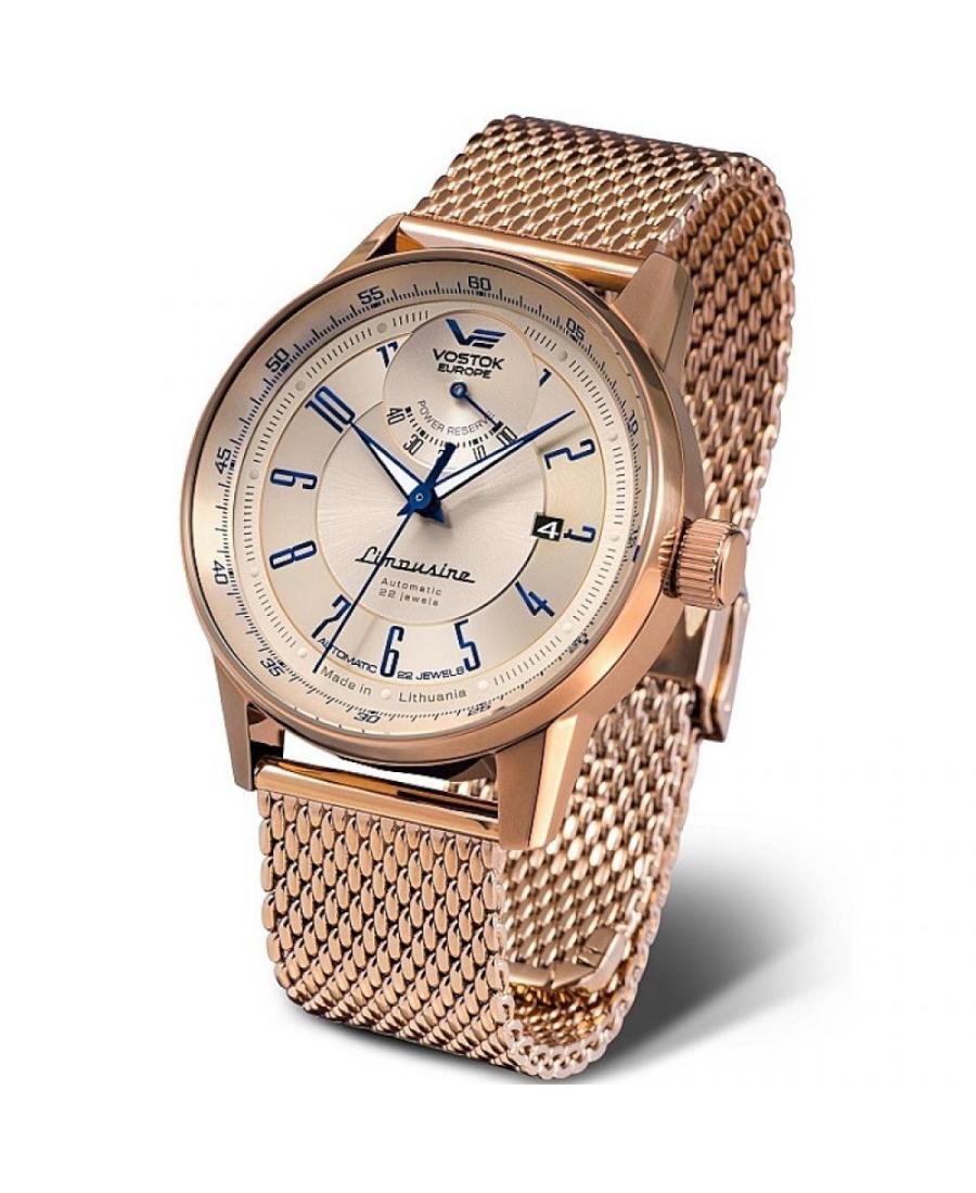 Mężczyźni Moda klasyczny automatyczny analogowe Zegarek VOSTOK EUROPE YN85-560B685Br Srebrna Dial 43mm