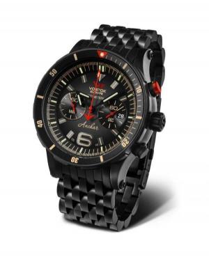 Men Sports Diver Luxury Quartz Analog Watch VOSTOK EUROPE 6S21-510C582BR Black Dial 48.5mm