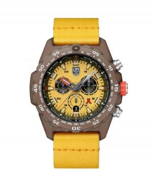 Men Sports Functional Diver Luxury Swiss Quartz Analog Watch Chronograph LUMINOX XB.3745.ECO Yellow Dial 45mm