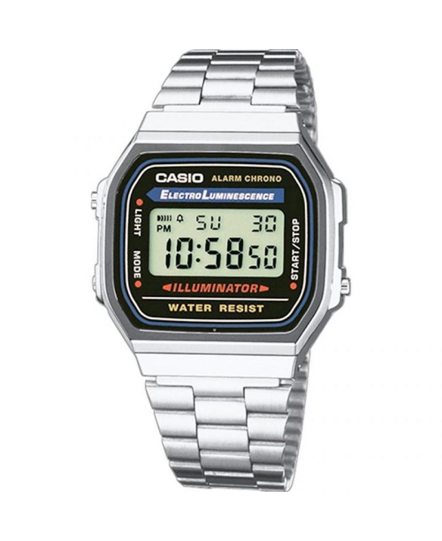 Men Functional Japan Quartz Digital Watch Alarm CASIO A168WA-1YES Black Dial 38.6mm