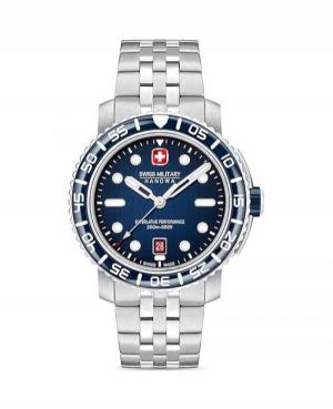 Men Sports Diver Swiss Quartz Analog Watch SWISS MILITARY HANOWA SMWGH0001703 Blue Dial 44mm