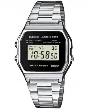 Men Functional Japan Quartz Digital Watch Alarm CASIO A158WEA-1EF Black Dial 35mm