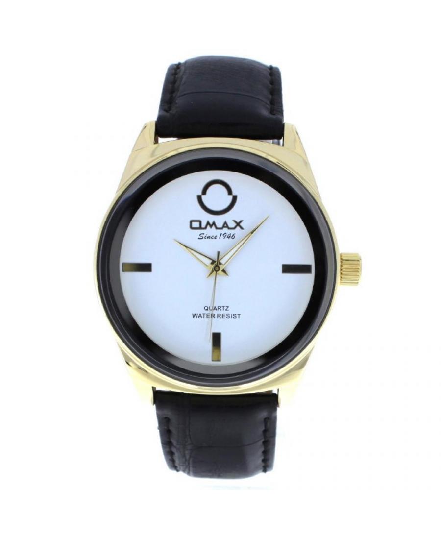 Men Classic Quartz Analog Watch OMAX BC03G32A White Dial 45mm