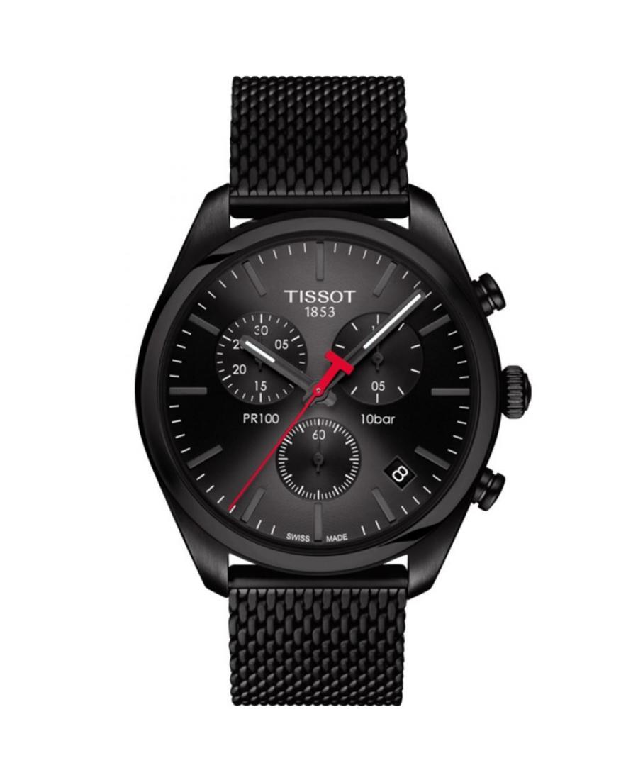 Mężczyźni klasyczny Szwajcar kwarcowy analogowe Zegarek Chronograf TISSOT T101.417.33.051.00 Czarny Dial 41mm