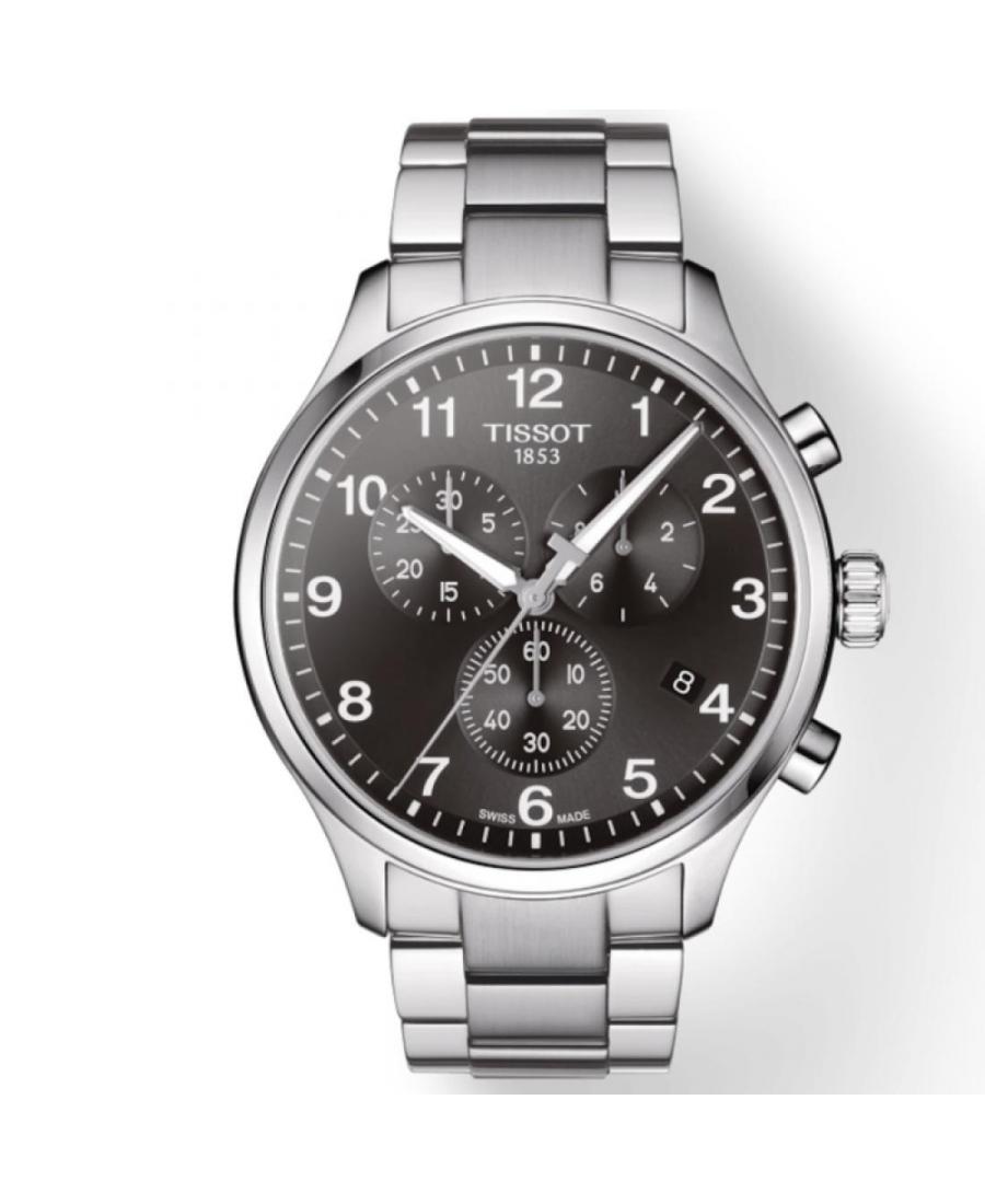 Men Classic Swiss Quartz Analog Watch Chronograph TISSOT T116.617.11.057.01 Black Dial 45mm
