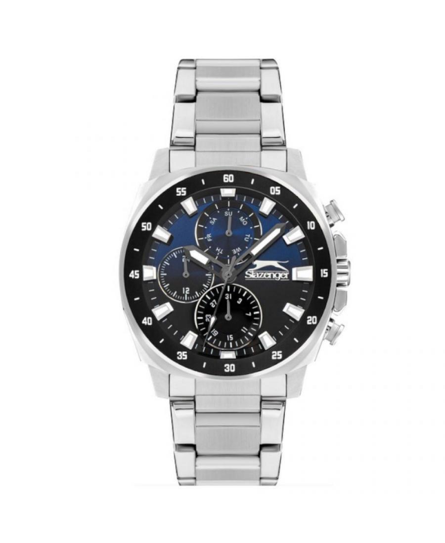 Mężczyźni klasyczny kwarcowy analogowe Zegarek SLAZENGER SL.9.2292.2.01 Niebieska Dial 45mm