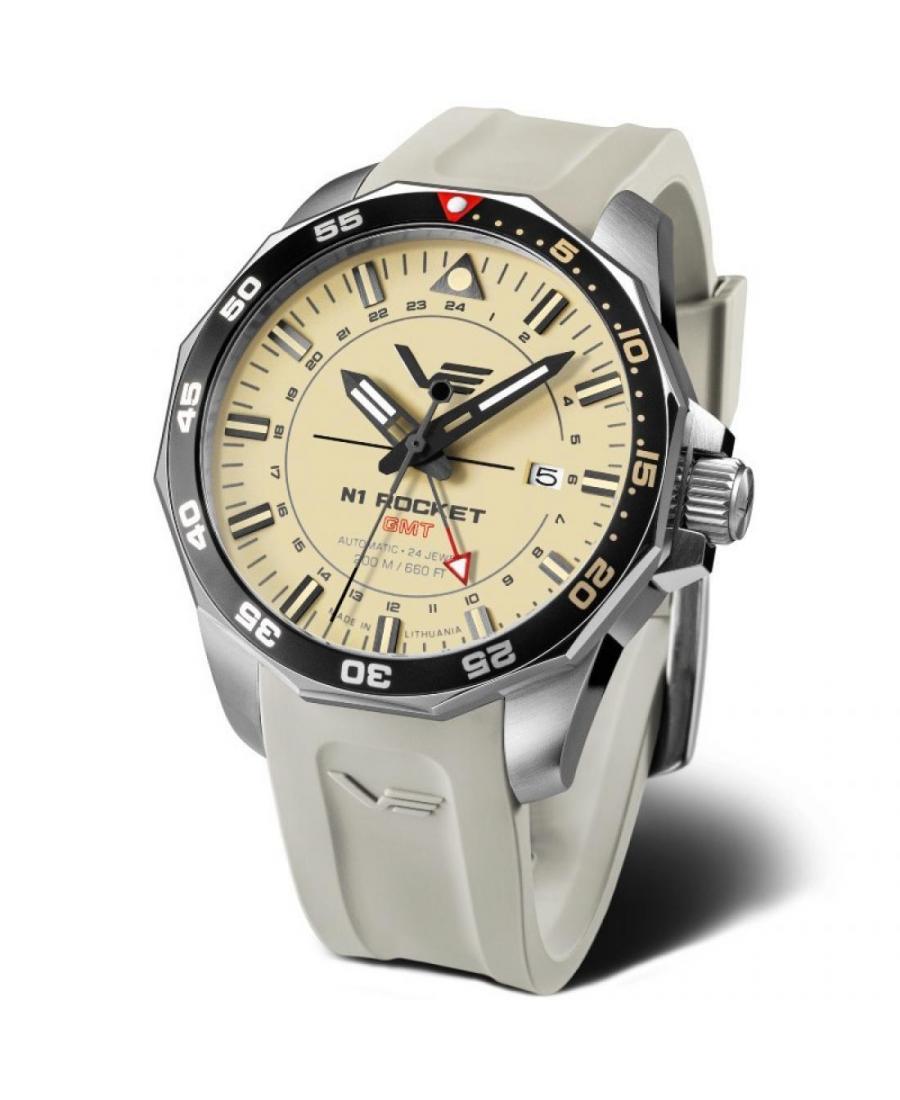Mężczyźni Diver automatyczny analogowe Zegarek VOSTOK EUROPE NH34-225A713SIWH Piasek Dial 46mm