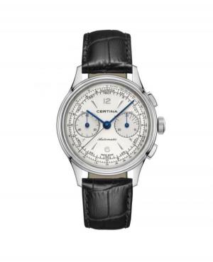 Men Classic Functional Luxury Swiss Automatic Analog Watch Chronograph CERTINA C038.462.16.037.00 Silver Dial 42mm