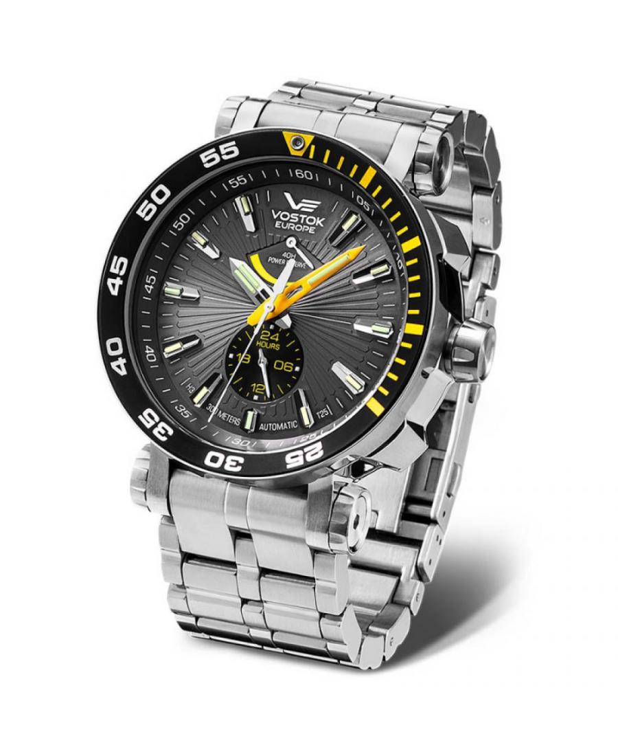 Men Diver Luxury Automatic Analog Watch VOSTOK EUROPE YN84-575A539BR Grey Dial 48mm