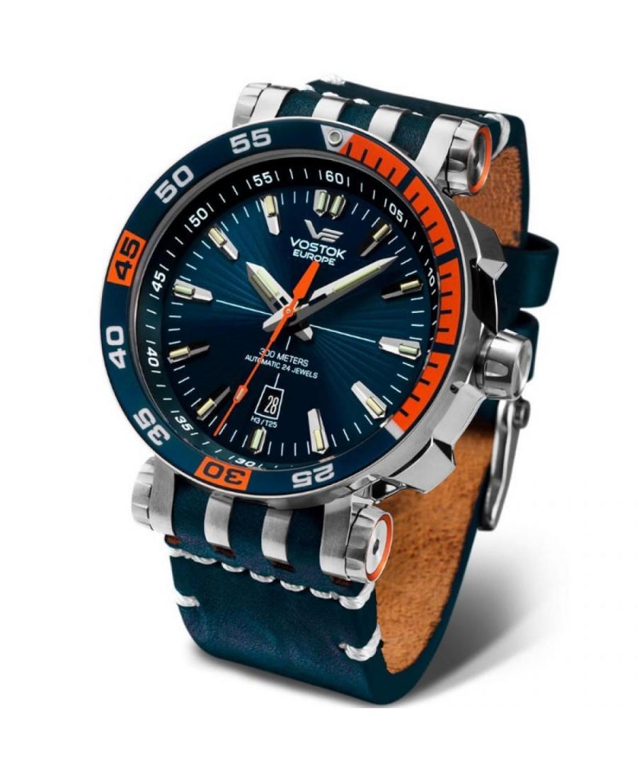 Mężczyźni sportowy Diver Luxury automatyczny analogowe Zegarek VOSTOK EUROPE NH35A-575A715 Niebieska Dial 48mm