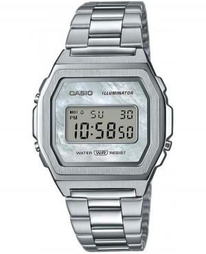 Men Fashion Sports Japan Quartz Digital Watch Alarm CASIO A1000D-7EF Mother of Pearl Dial 40mm