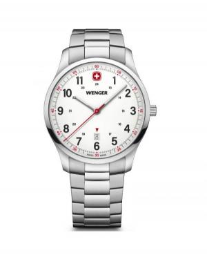 Men Classic Sports Swiss Quartz Analog Watch WENGER 01.1441.133 White Dial 42mm