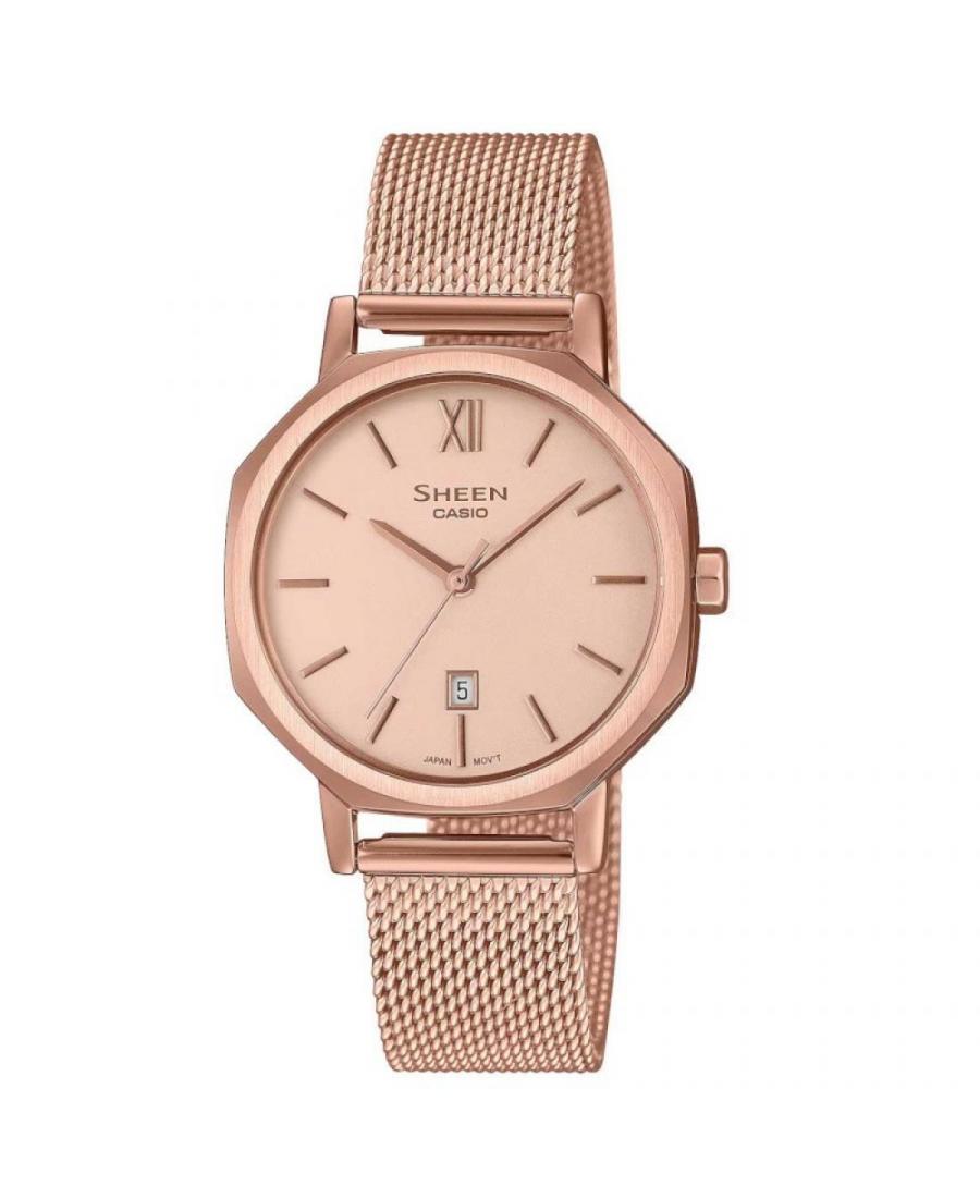 Buy Women Classic Japan Quartz Analog Watch CASIO SHE 4554PGM 4AUEF Rosegold Dial 37mm Best price in store Vigriwatch