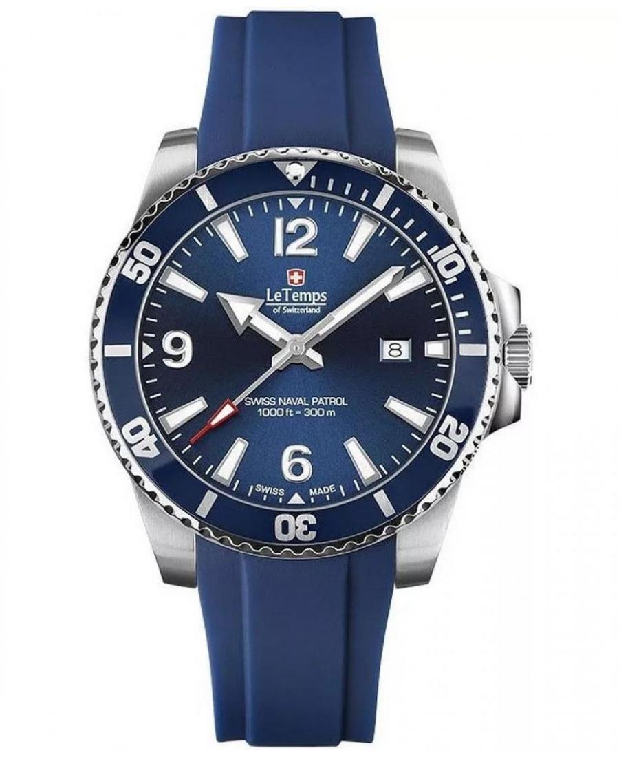 Чоловічий Дайверський Швейцарський Наручний Годинник LE TEMPS LT1043.03BR03