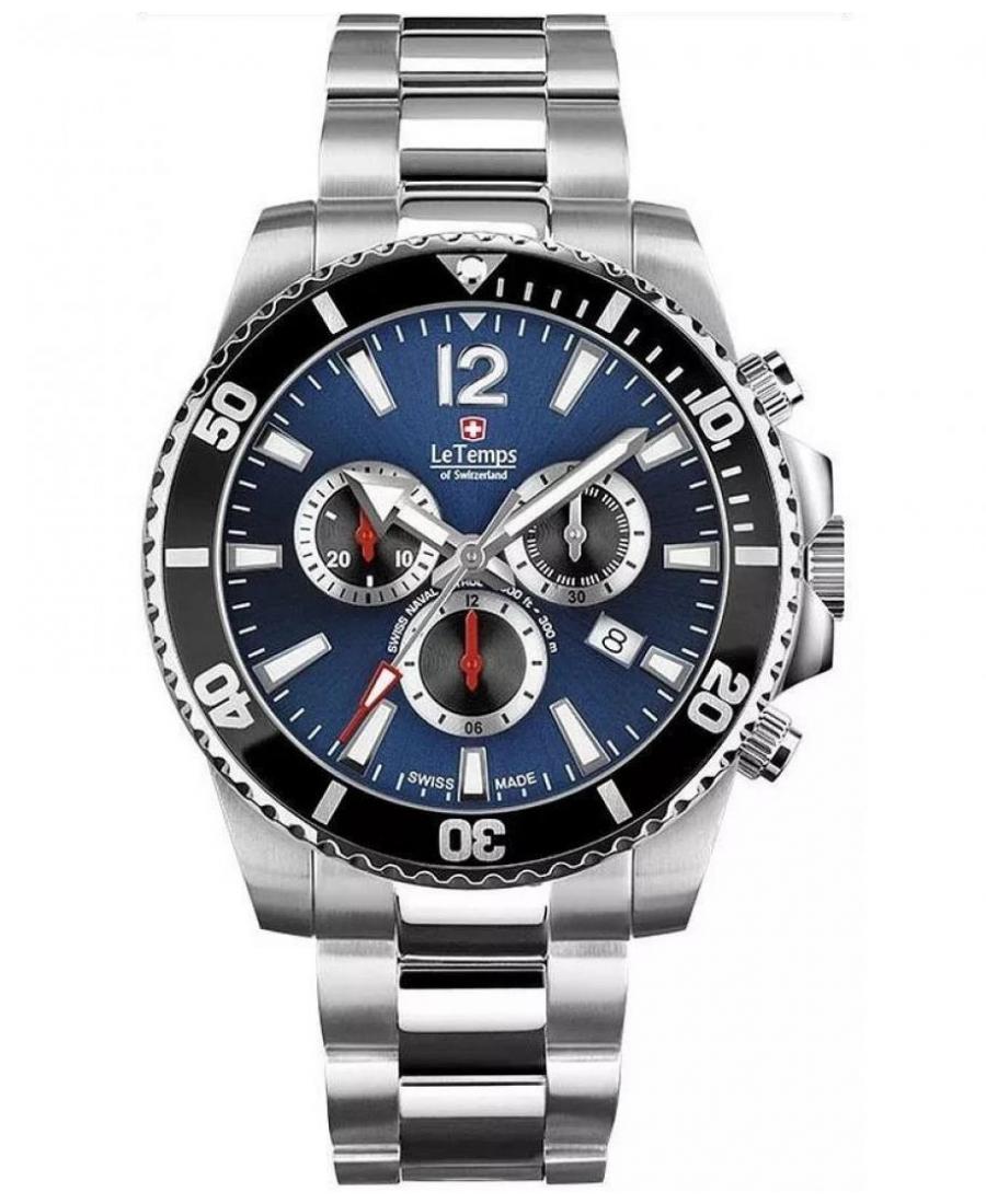 Mężczyźni Diver Szwajcar kwarcowy Zegarek Chronograf LE TEMPS LT1044.13BS01