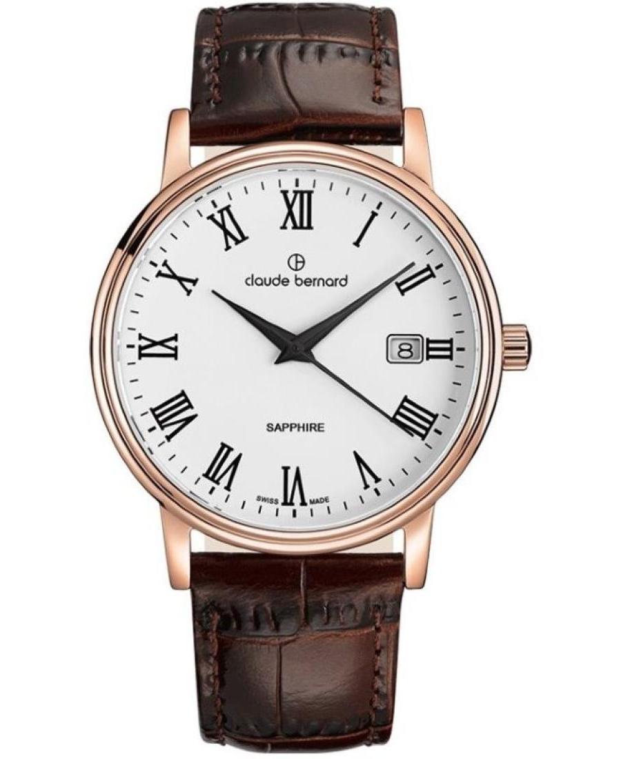 Men Swiss Quartz Watch CLAUDE BERNARD 53009 37R BR