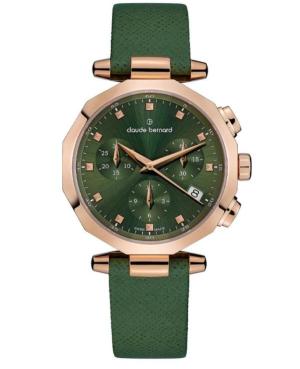 Женские Швейцарские Кварцевые Часы Хронограф CLAUDE BERNARD 10251 37RCV VIR