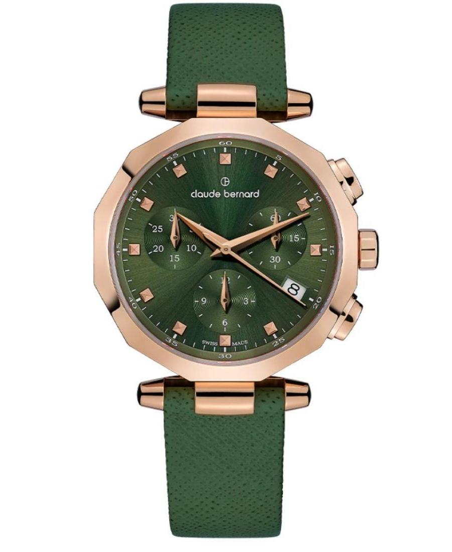 Women Swiss Quartz Watch Chronograph CLAUDE BERNARD 10251 37RCV VIR