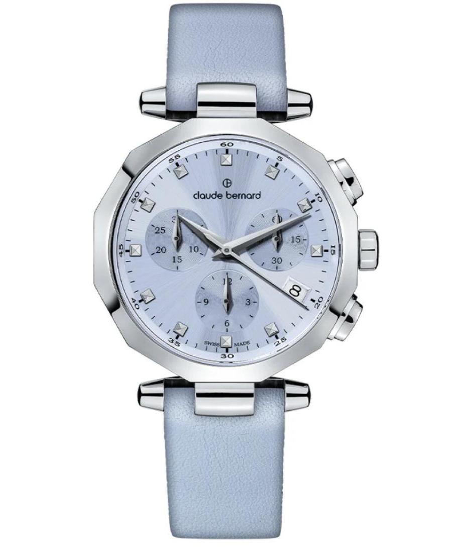 Women Swiss Quartz Watch Chronograph CLAUDE BERNARD 10251 3CLA LAN