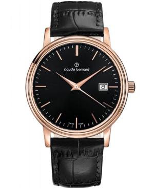 Men Swiss Quartz Watch CLAUDE BERNARD 53009 37R NIR
