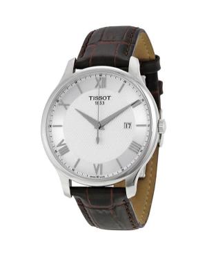 Men Klassisch Swiss Quartz Analog Watch TISSOT T063.610.16.038.00 Weiß Dial 42mm