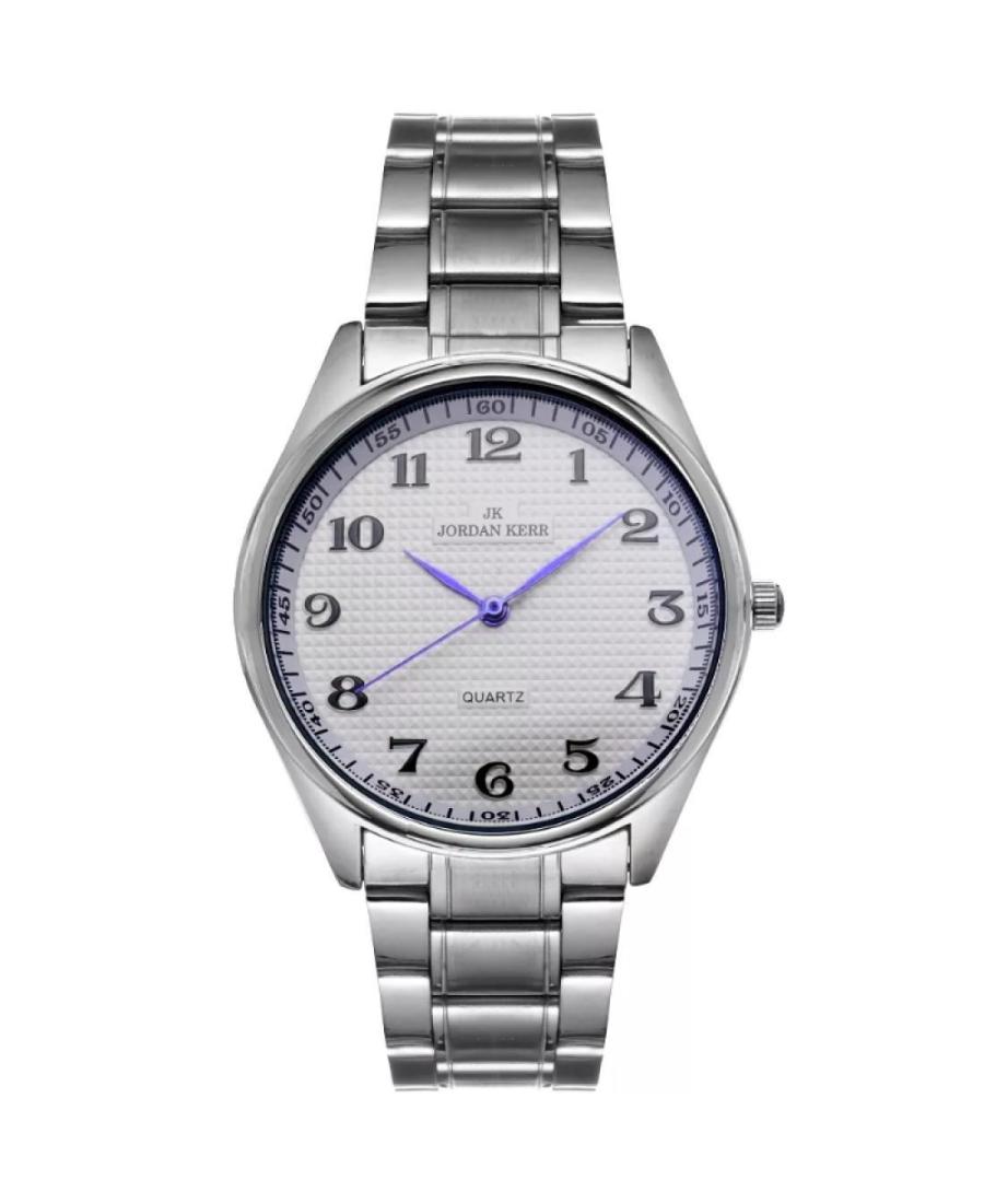 Vyriškas Klasikinis Kvarcinis Rodyklinis Watch JORDAN KERR L1010/IPS/SILVER Sidabras Dial
